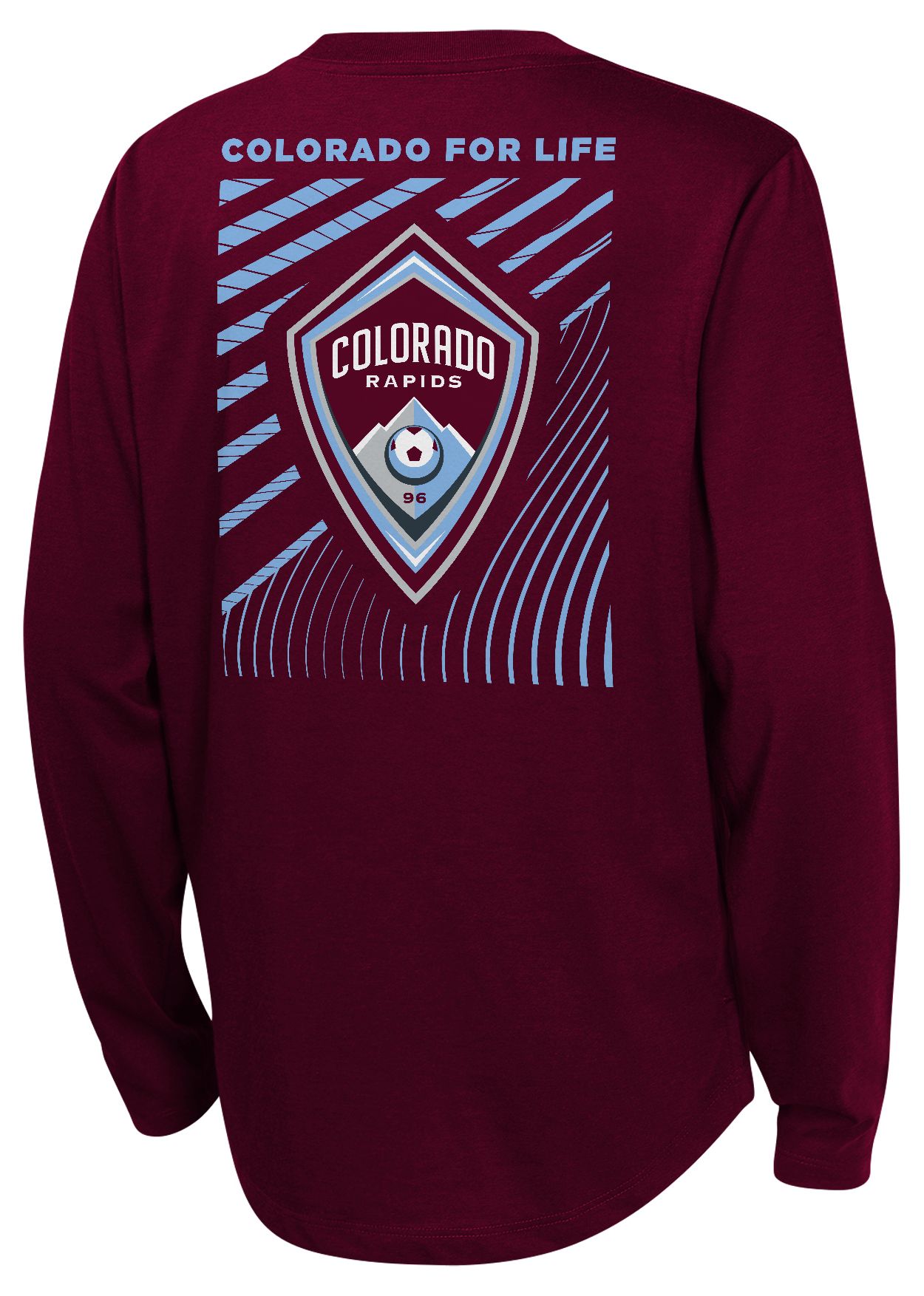 MLS Youth Colorado Rapids Maestro Burgundy Long Sleeve T-Shirt product image