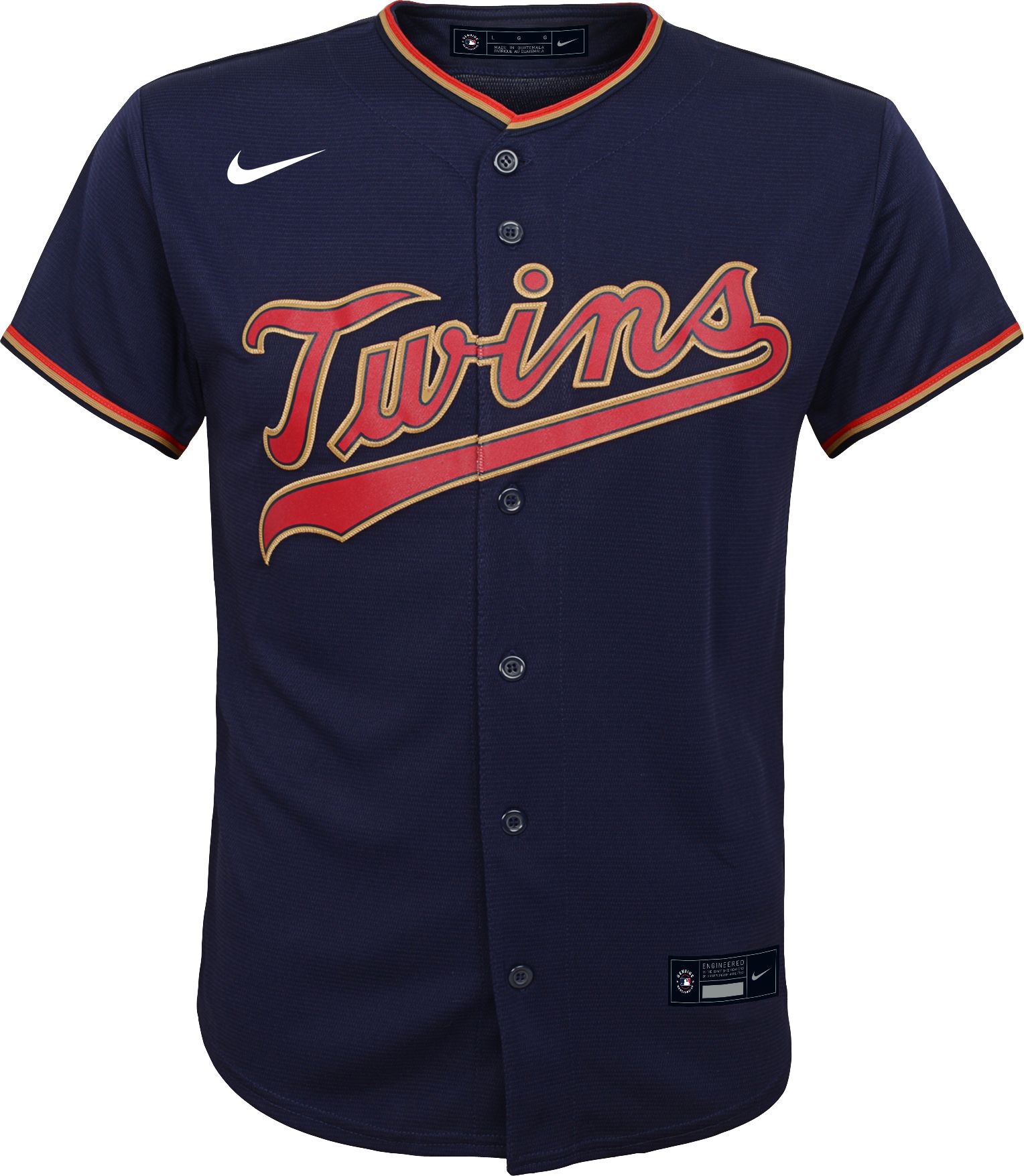 MLB Team Apparel Youth Minnesota Twins Carlos Correa #4 Navy Alternate Cool Base Jersey product image