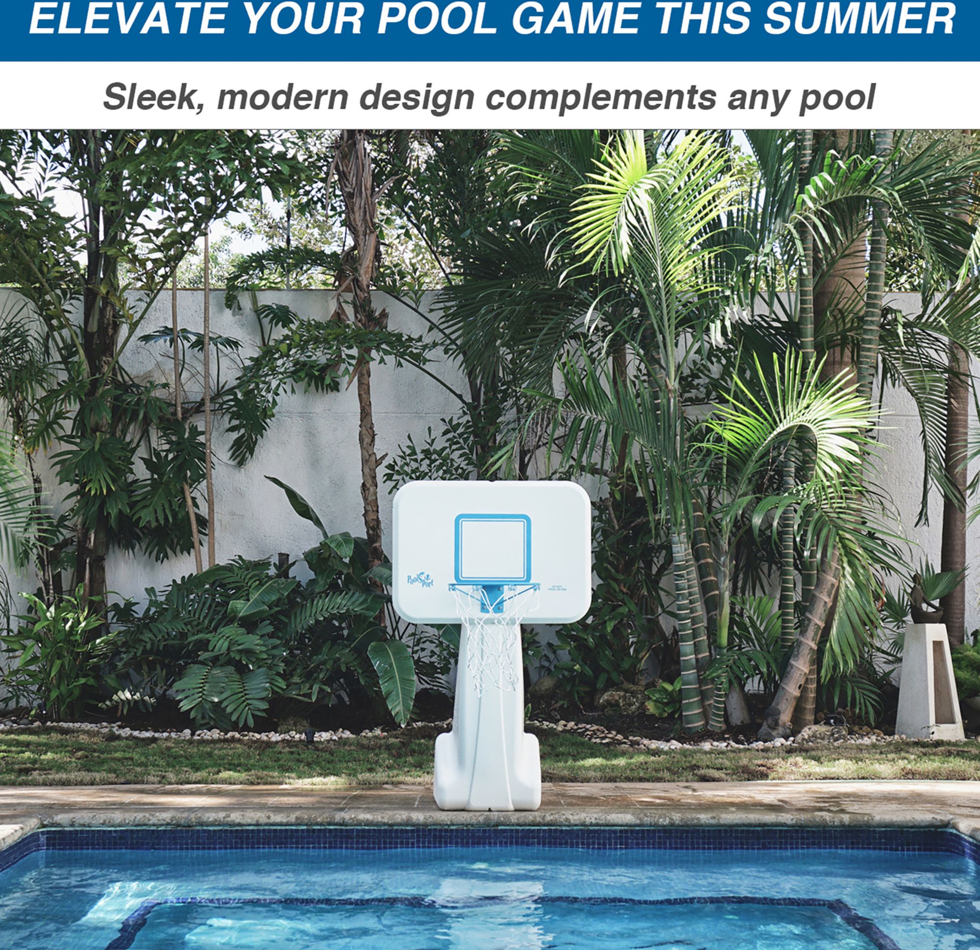 Dunn-Rite PoolSport Stainless Water-Filled Poolside Basketball Hoop Set product image