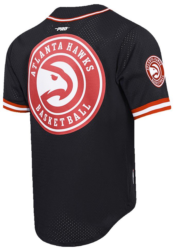 Pro Standard Men's Atlanta Hawks Black Script Tail Mesh Button Down Shirt product image