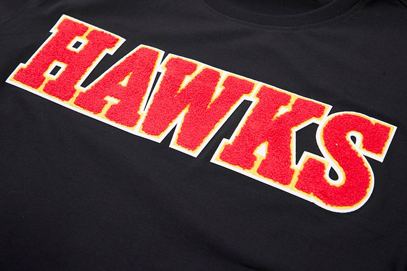 Pro Standard Men's Atlanta Hawks Black Classic Chenille T-Shirt product image