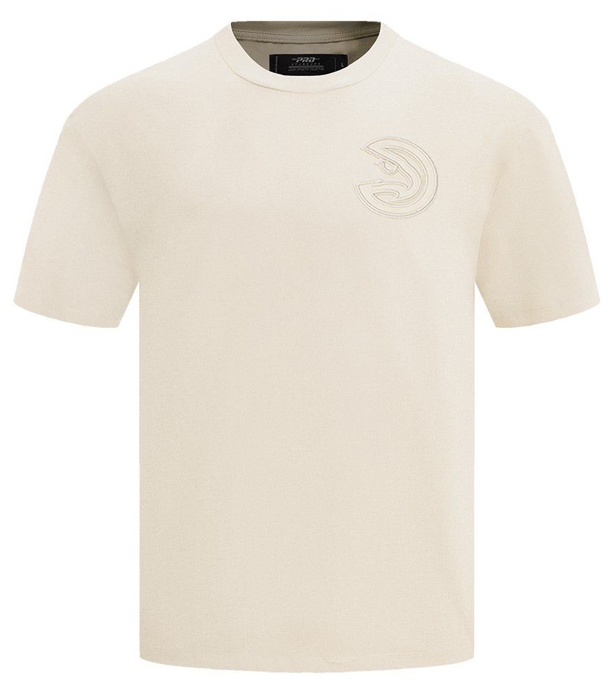 Pro Standard Men's Atlanta Hawks Off White Neutral Drop Shoulder Short Sleeve T-Shirt product image