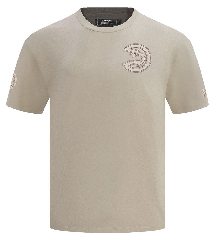 Pro Standard Men's Atlanta Hawks Taupe Neutral Drop Shoulder Short Sleeve T-Shirt product image