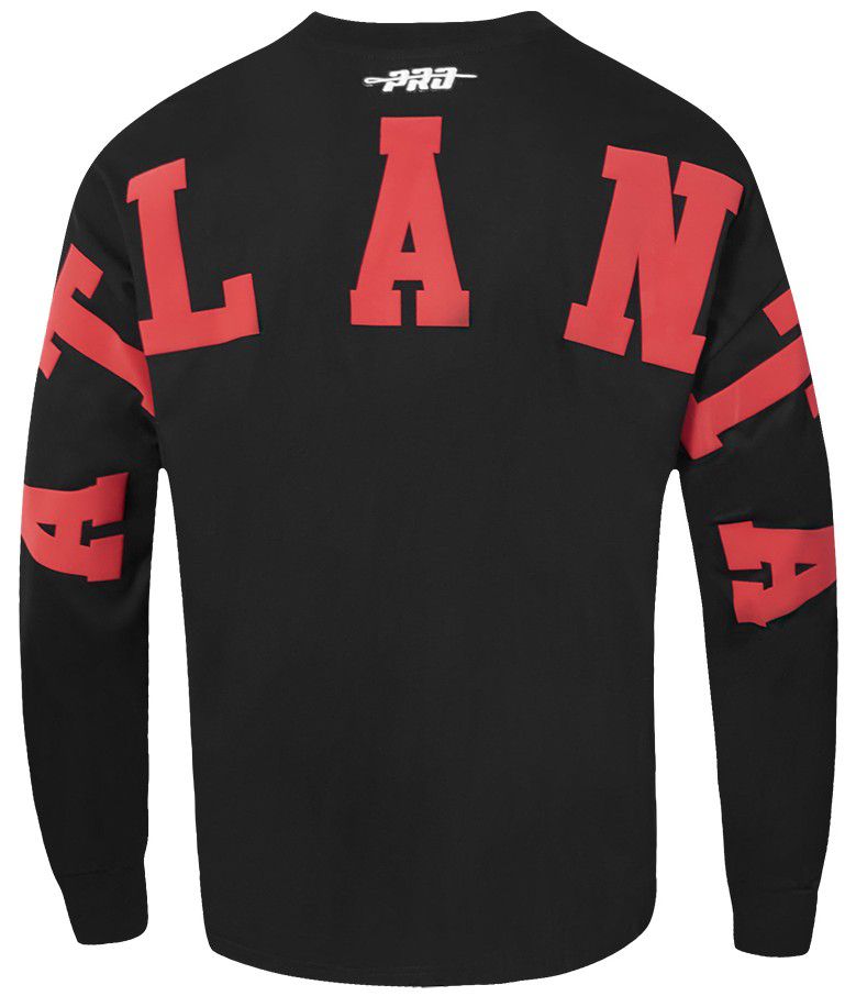Pro Standard Men's Atlanta Hawks Black Wingspan Drop Shoulder Long Sleeve T-Shirt product image