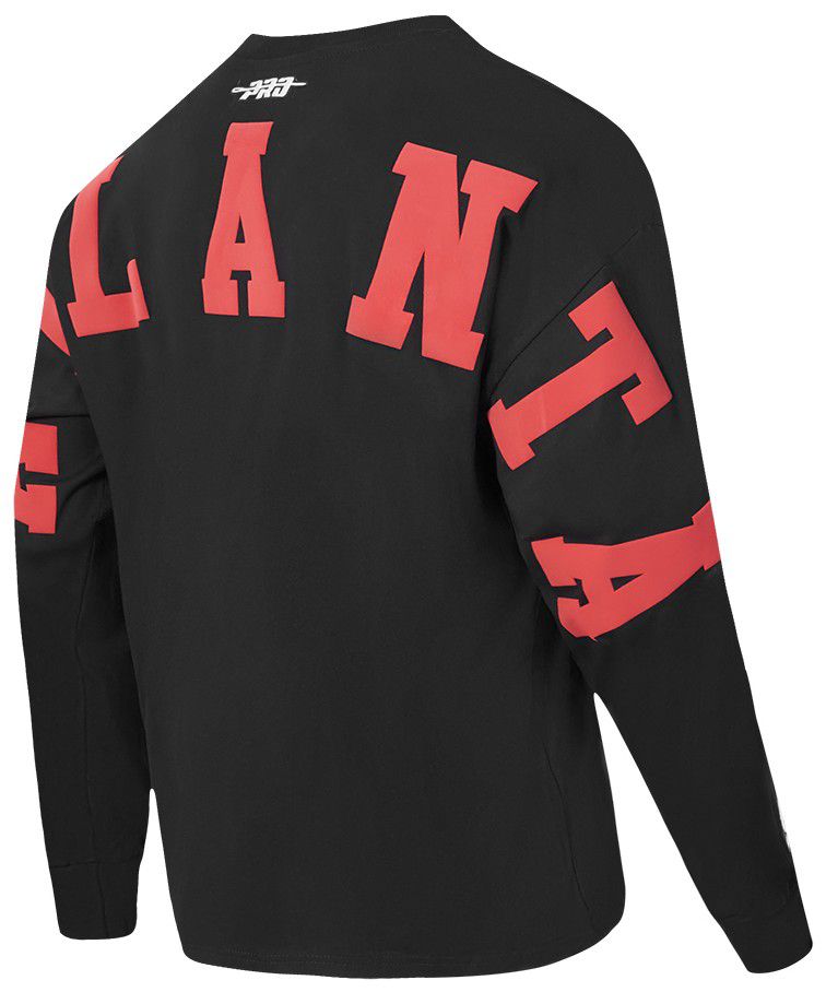 Pro Standard Men's Atlanta Hawks Black Wingspan Drop Shoulder Long Sleeve T-Shirt product image