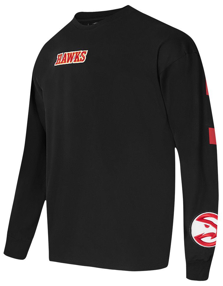 Pro Standard Men's Atlanta Hawks Black Wingspan Drop Shoulder Long Sleeve T-Shirt product image