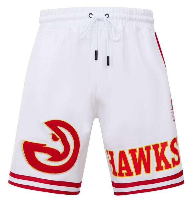 Pro Standard Men's Atlanta Hawks White Classic Chenille Shorts product image