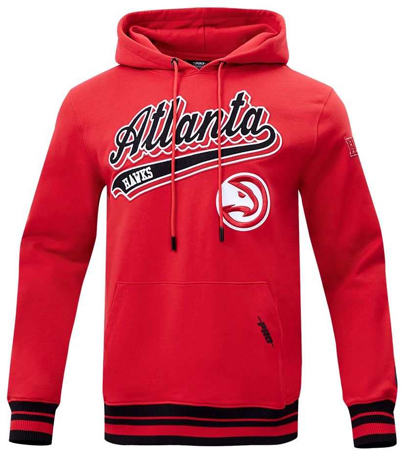 Pro Standard Men's Atlanta Hawks Red Script Tail Fleece Pullover Hoodie product image
