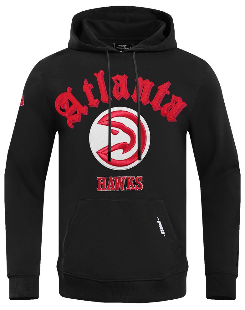 Pro Standard Men's Atlanta Hawks Black Old English Fleece Pullover Hoodie product image