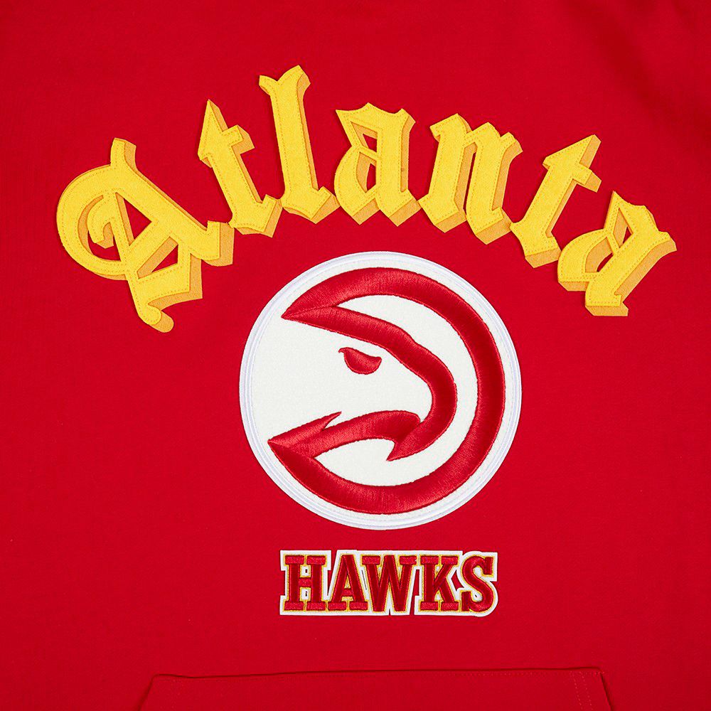 Pro Standard Men's Atlanta Hawks Red Old English Fleece Hoodie product image