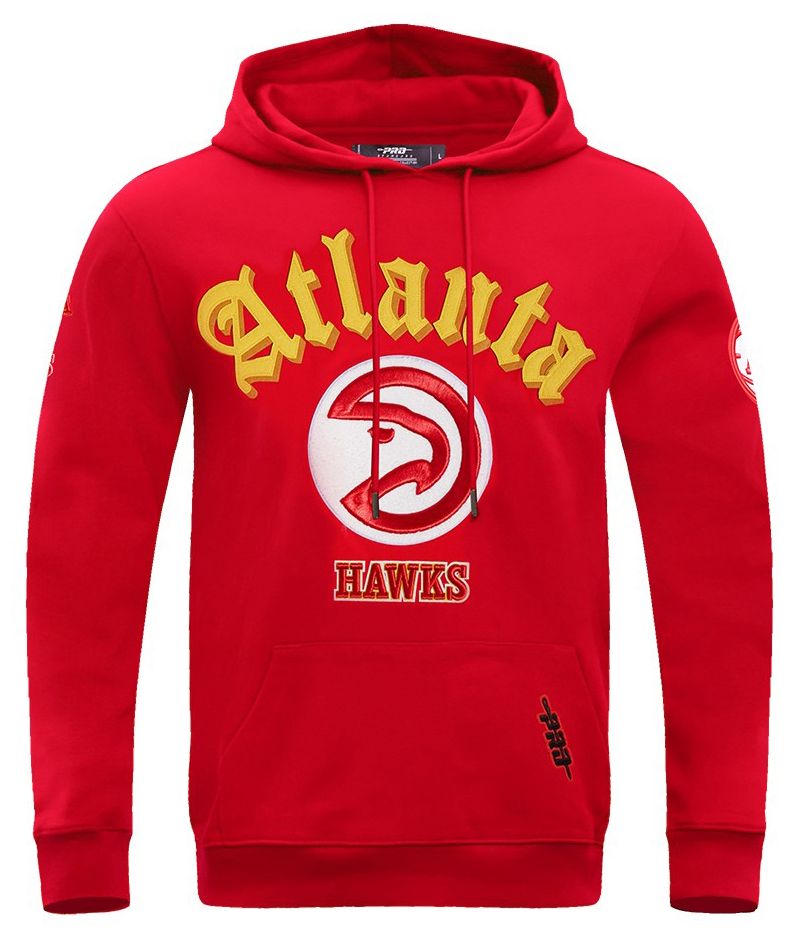 Pro Standard Men's Atlanta Hawks Red Old English Fleece Hoodie product image