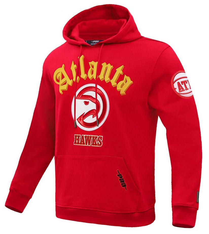 Pro Standard Men's Atlanta Hawks Red Old English Fleece Hoodie product image