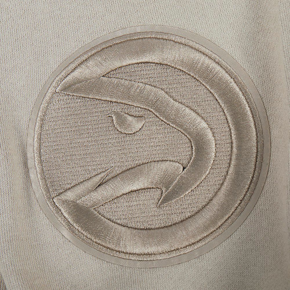 Pro Standard Men's Atlanta Hawks Taupe Wingspan Drop Shoulder Hoodie product image