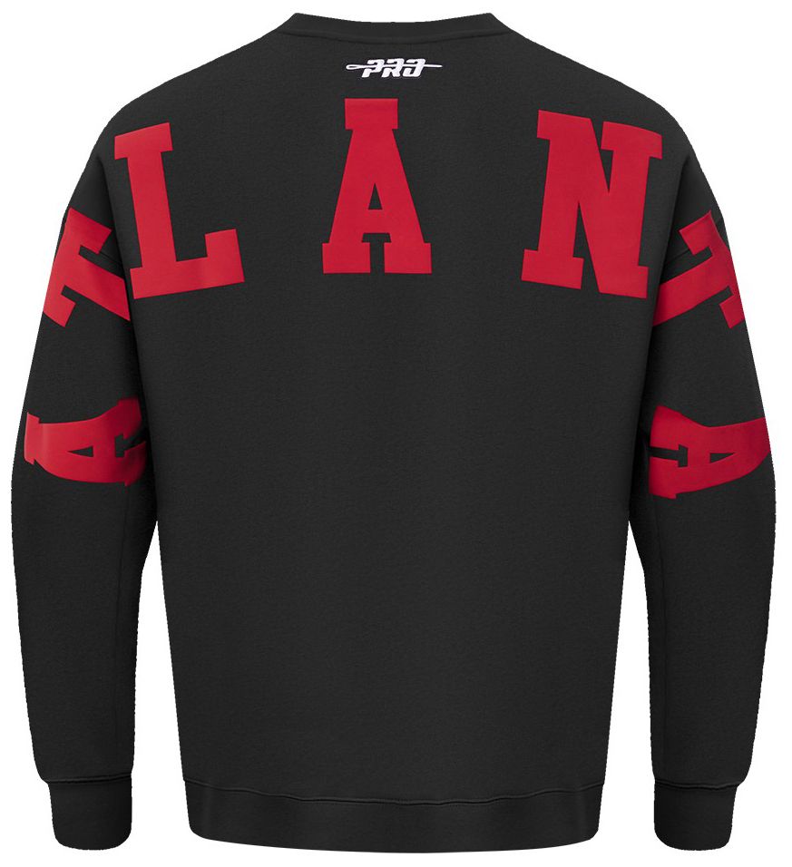 Pro Standard Men's Atlanta Hawks Black Wingspan Drop Shoulder Fleece Crewneck Sweatshirt product image