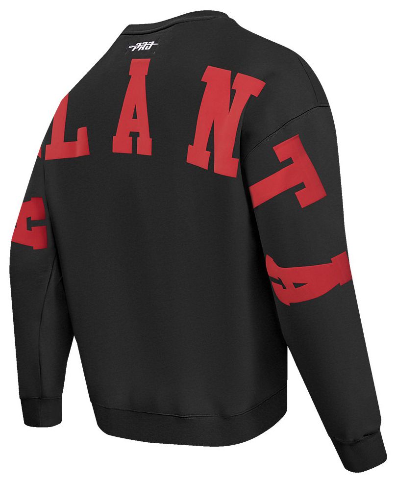 Pro Standard Men's Atlanta Hawks Black Wingspan Drop Shoulder Fleece Crewneck Sweatshirt product image
