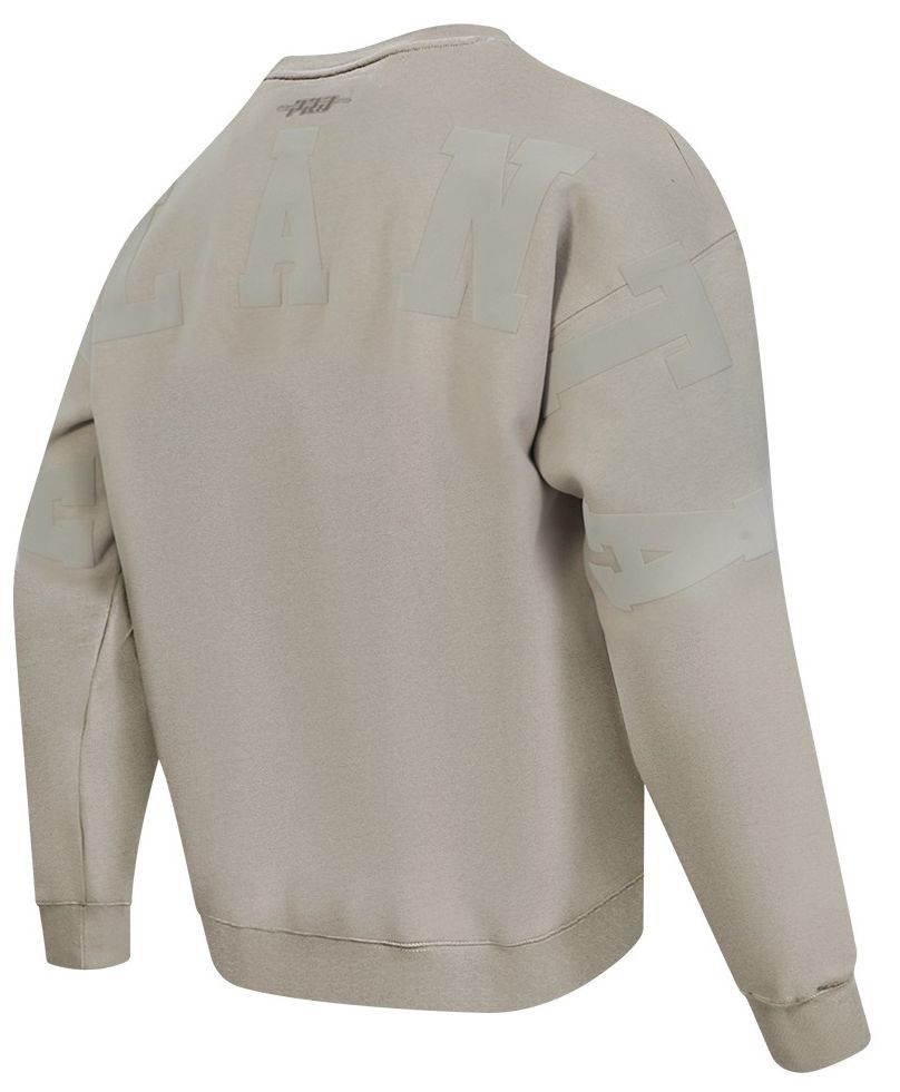 Pro Standard Men's Atlanta Hawks Taupe Wingspan Drop Shoulder Fleece Crewneck Sweatshirt product image