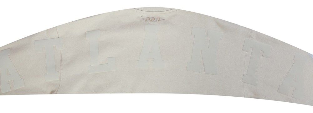 Pro Standard Men's Atlanta Hawks Taupe Wingspan Drop Shoulder Fleece Crewneck Sweatshirt product image
