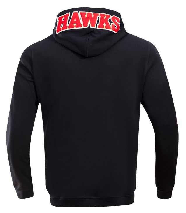 Pro Standard Men's Atlanta Hawks Black Classic Chenille Pullover Hoodie product image