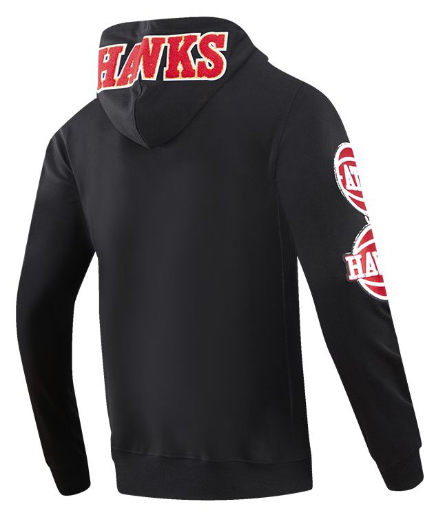 Pro Standard Men's Atlanta Hawks Black Classic Chenille Pullover Hoodie product image