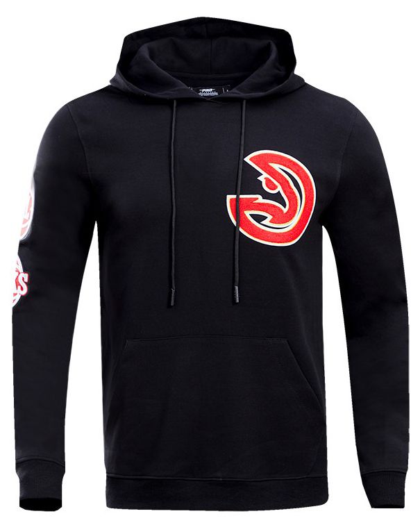Pro Standard Men's Atlanta Hawks Black Classic Chenille Pullover Hoodie product image