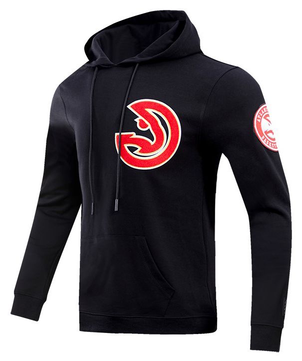 Pro Standard Men's Atlanta Hawks Black Classic Chenille Pullover Hoodie product image