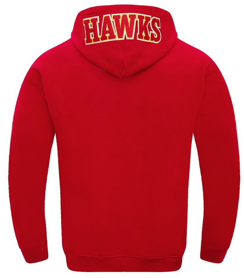 Pro Standard Men's Atlanta Hawks Red Classic Chenille Pullover Hoodie product image