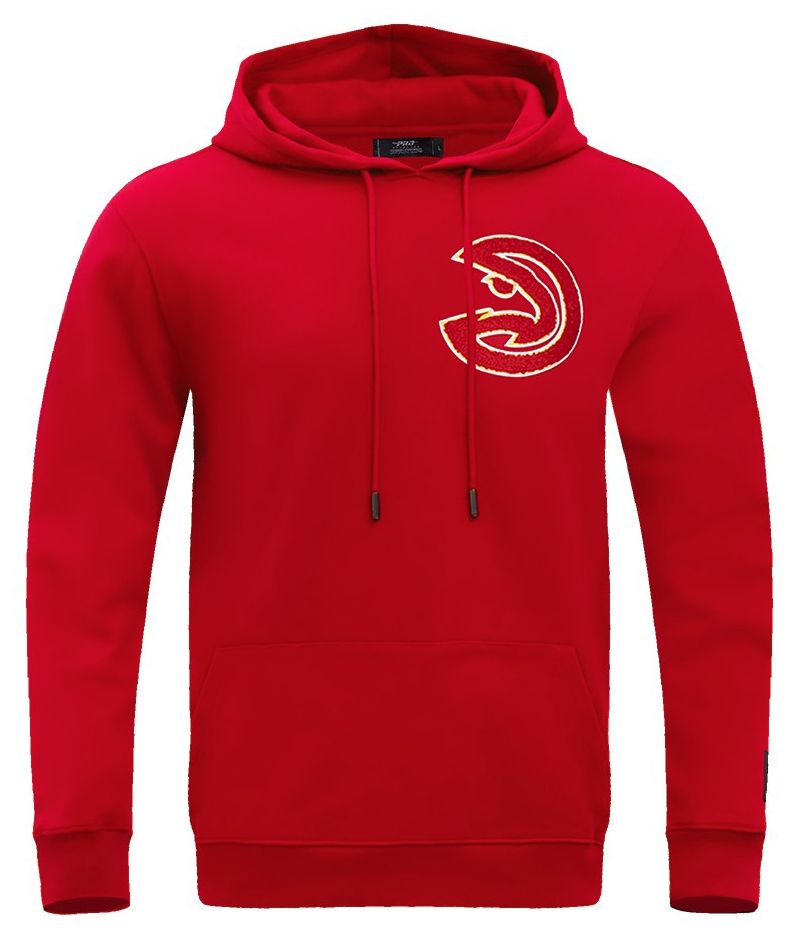 Pro Standard Men's Atlanta Hawks Red Classic Chenille Pullover Hoodie product image