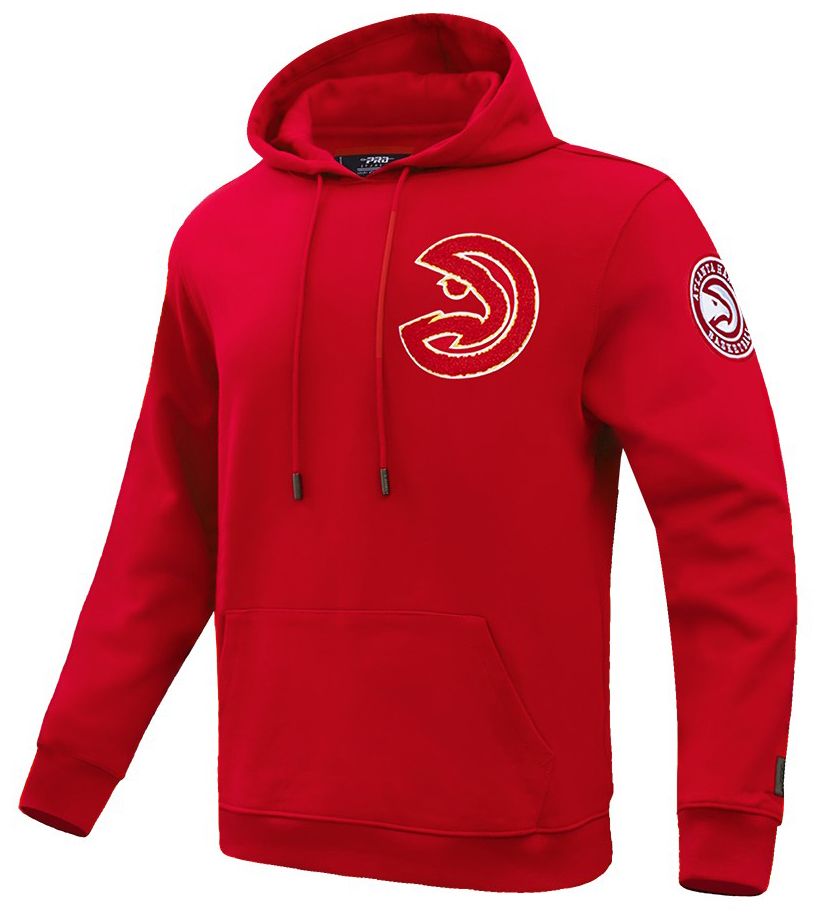 Pro Standard Men's Atlanta Hawks Red Classic Chenille Pullover Hoodie product image