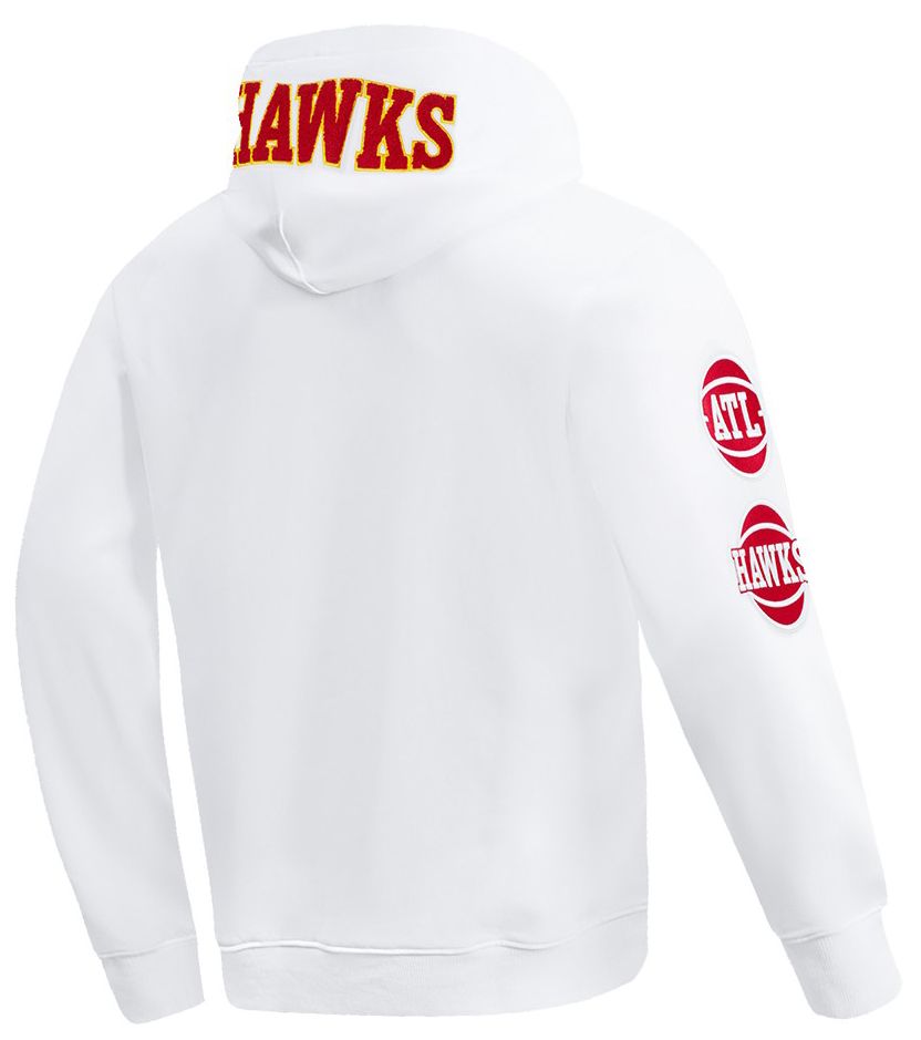 Pro Standard Men's Atlanta Hawks White Classic Chenille Pullover Hoodie product image