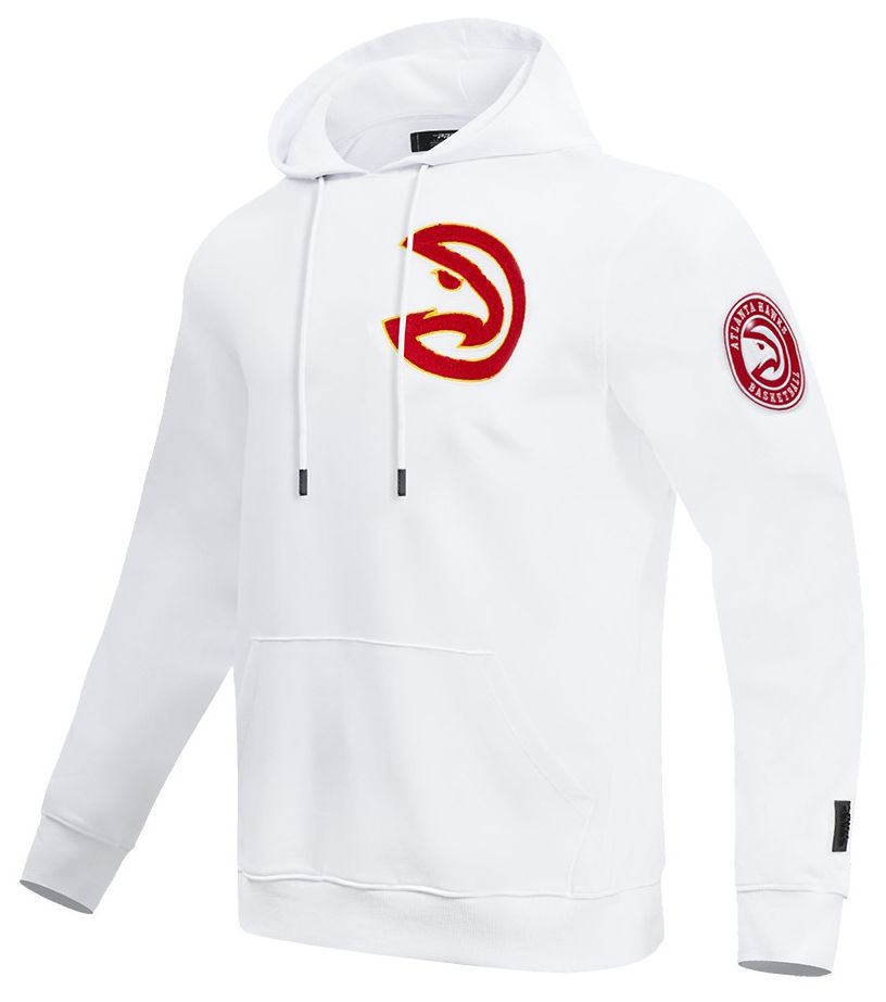Pro Standard Men's Atlanta Hawks White Classic Chenille Pullover Hoodie product image