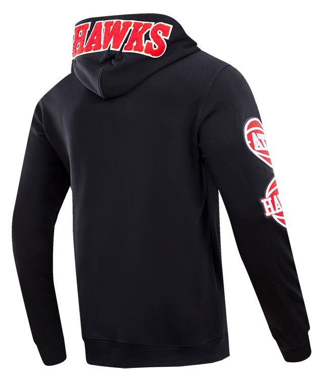 Pro Standard Men's Atlanta Hawks Black Classic Chenille Full Zip Hoodie product image