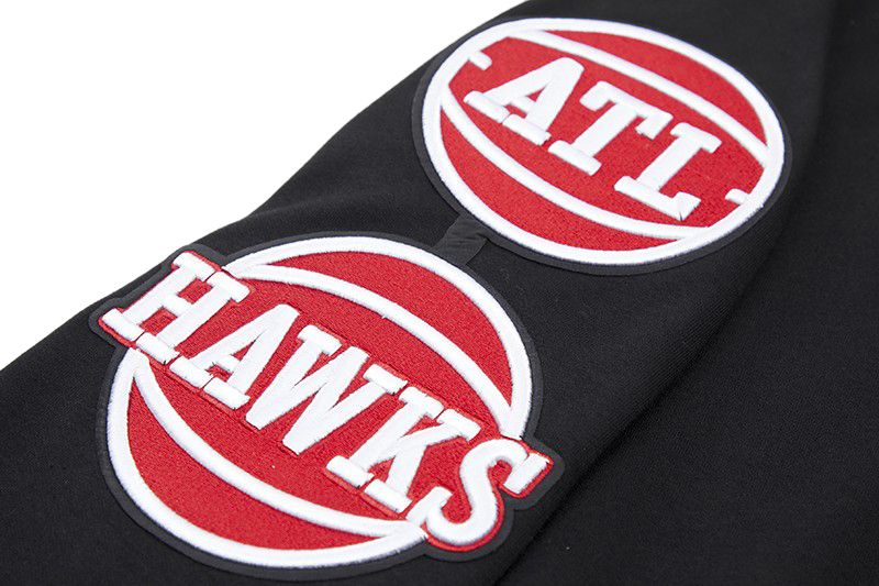Pro Standard Men's Atlanta Hawks Black Classic Chenille Full Zip Hoodie product image