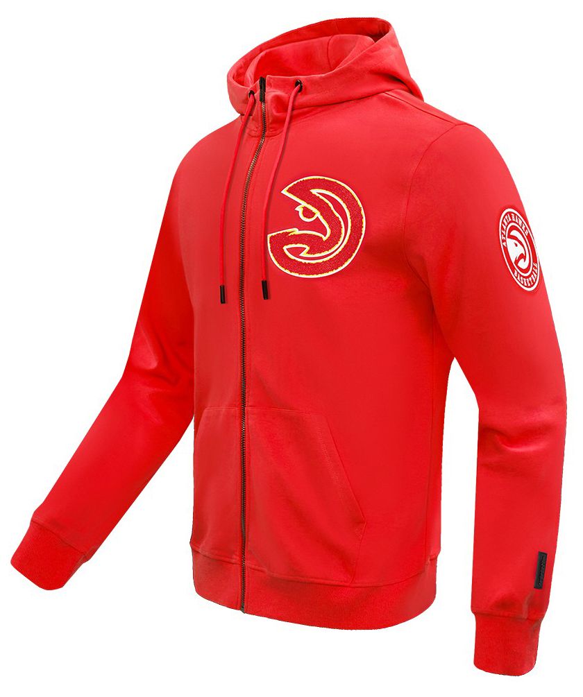 Pro Standard Men's Atlanta Hawks Red Classic Chenille Full-Zip Hoodie product image