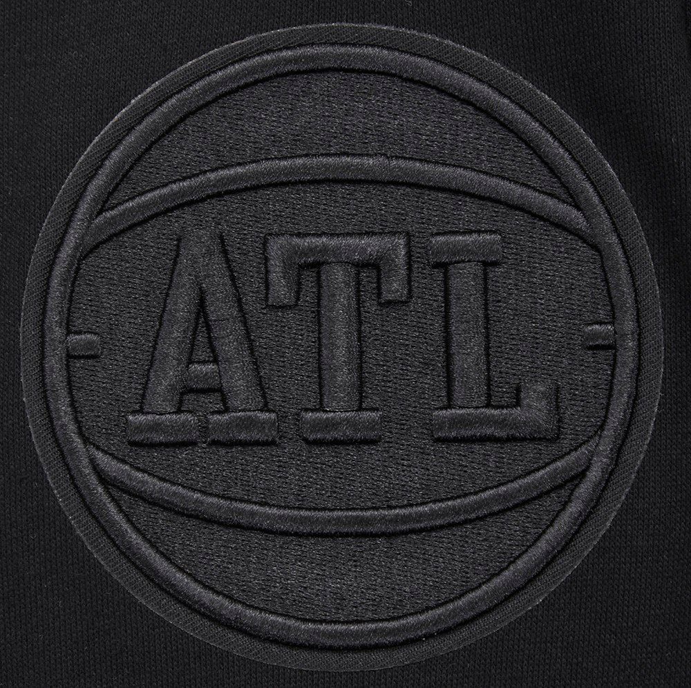 Pro Standard Men's Atlanta Hawks Black Neutral Drop Shoulder Fleece Hoodie product image