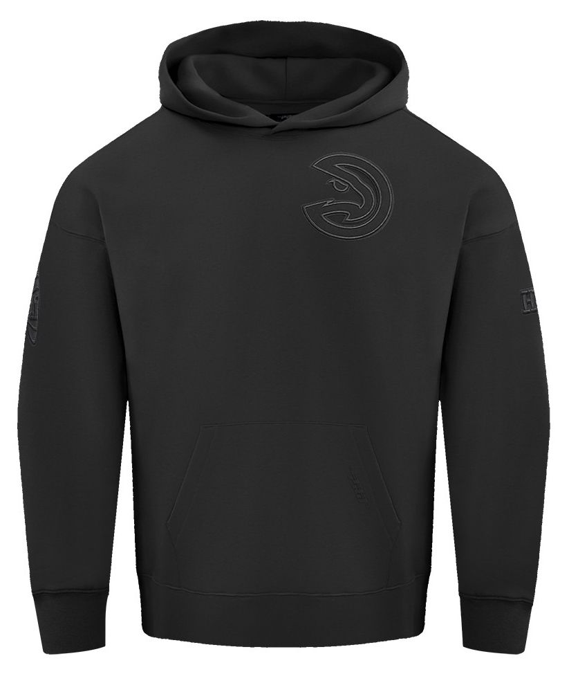 Pro Standard Men's Atlanta Hawks Black Neutral Drop Shoulder Fleece Hoodie product image