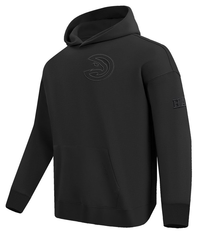 Pro Standard Men's Atlanta Hawks Black Neutral Drop Shoulder Fleece Hoodie product image