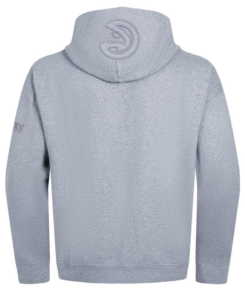 Pro Standard Men's Atlanta Hawks Grey Neutral Drop Shoulder Fleece Hoodie product image