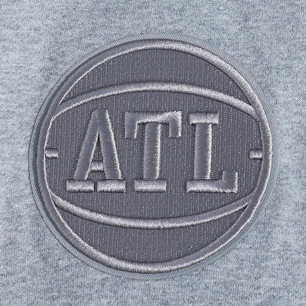 Pro Standard Men's Atlanta Hawks Grey Neutral Drop Shoulder Fleece Hoodie product image