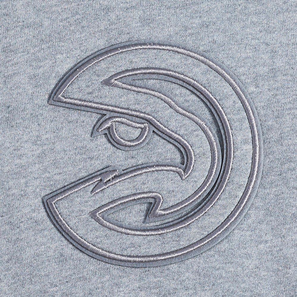 Pro Standard Men's Atlanta Hawks Grey Neutral Drop Shoulder Fleece Hoodie product image