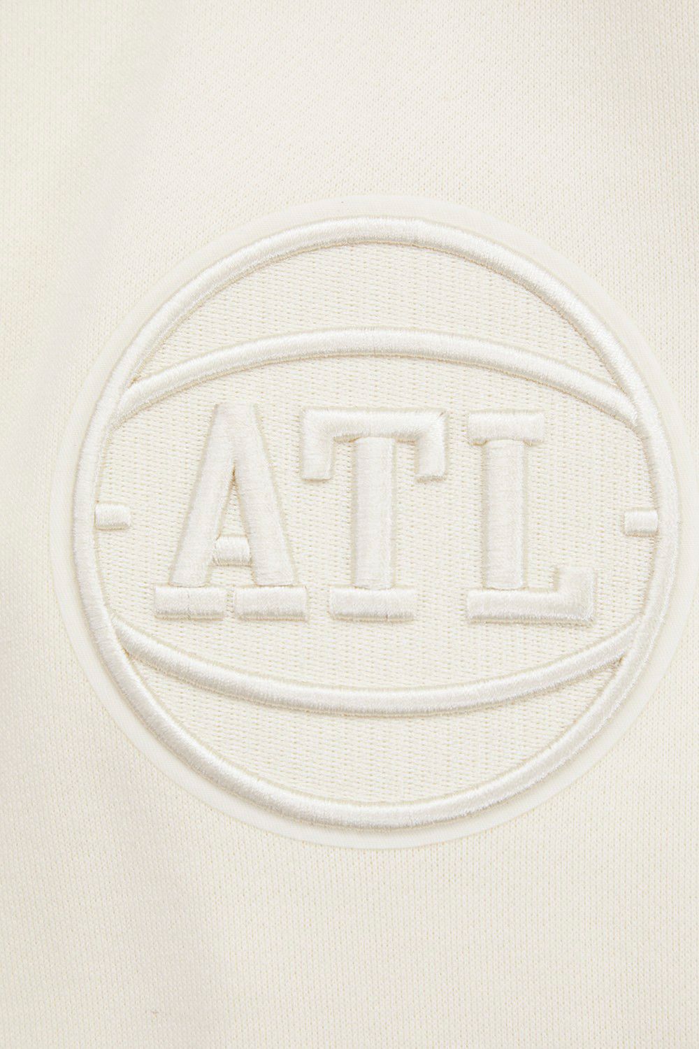Pro Standard Men's Atlanta Hawks Off White Neutral Drop Shoulder Fleece Hoodie product image