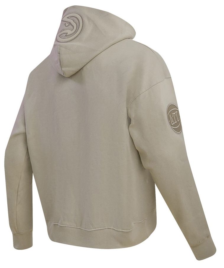 Pro Standard Men's Atlanta Hawks Taupe Neutral Drop Shoulder Fleece Hoodie product image