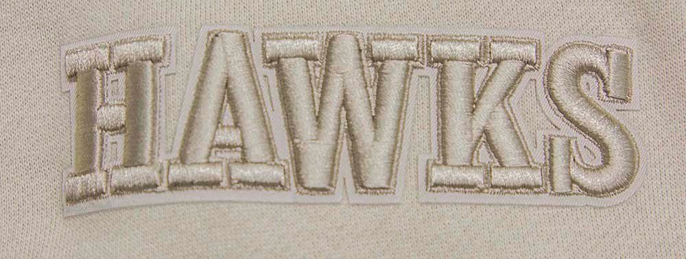 Pro Standard Men's Atlanta Hawks Taupe Neutral Drop Shoulder Fleece Hoodie product image