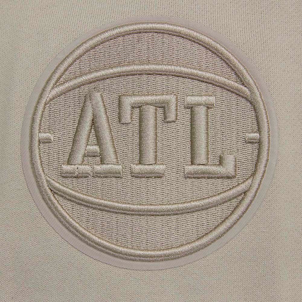 Pro Standard Men's Atlanta Hawks Taupe Neutral Drop Shoulder Fleece Hoodie product image