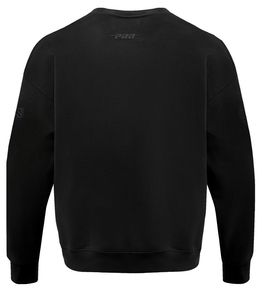 Pro Standard Men's Atlanta Hawks Black Neutral Drop Shoulder Fleece Crewneck Sweatshirt product image
