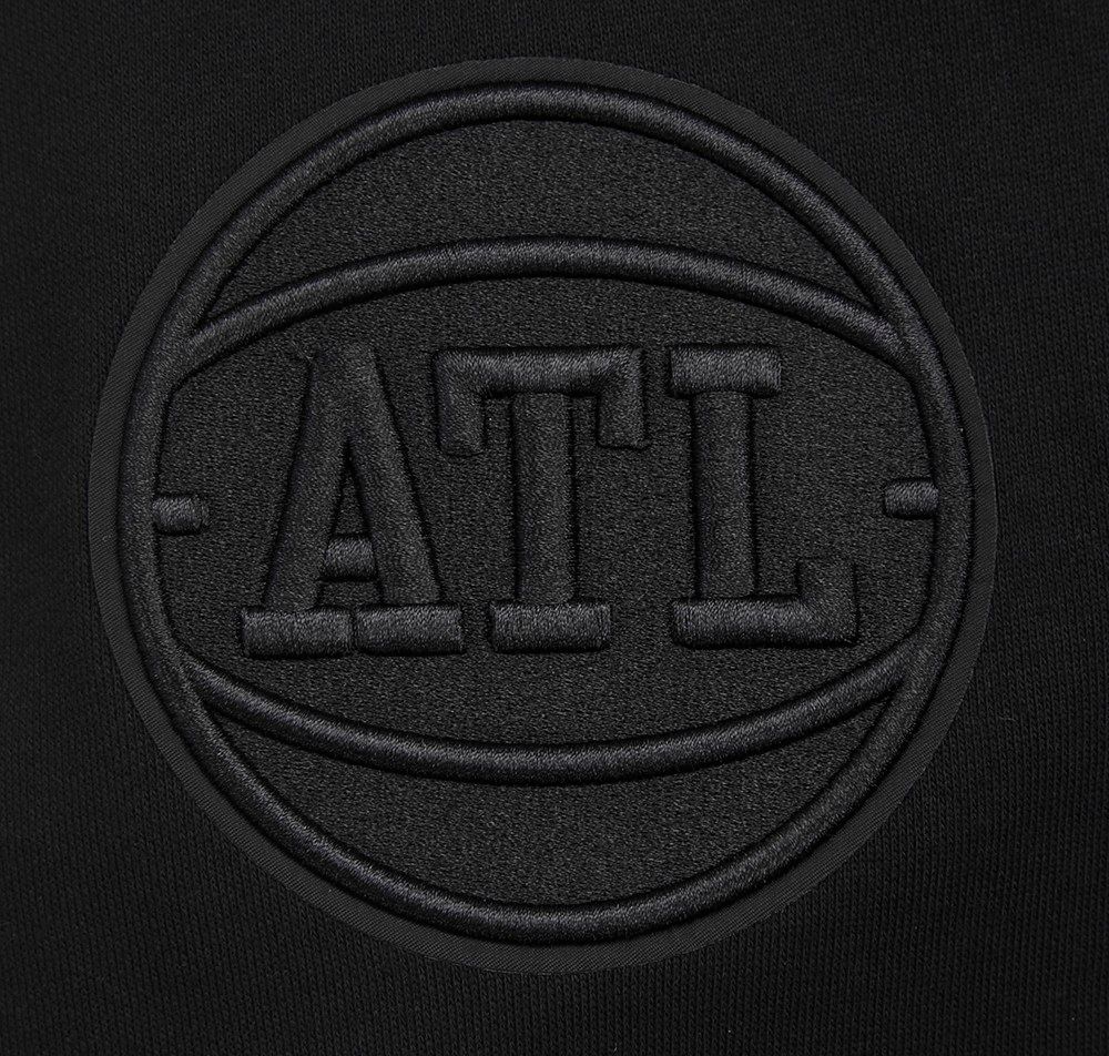 Pro Standard Men's Atlanta Hawks Black Neutral Drop Shoulder Fleece Crewneck Sweatshirt product image