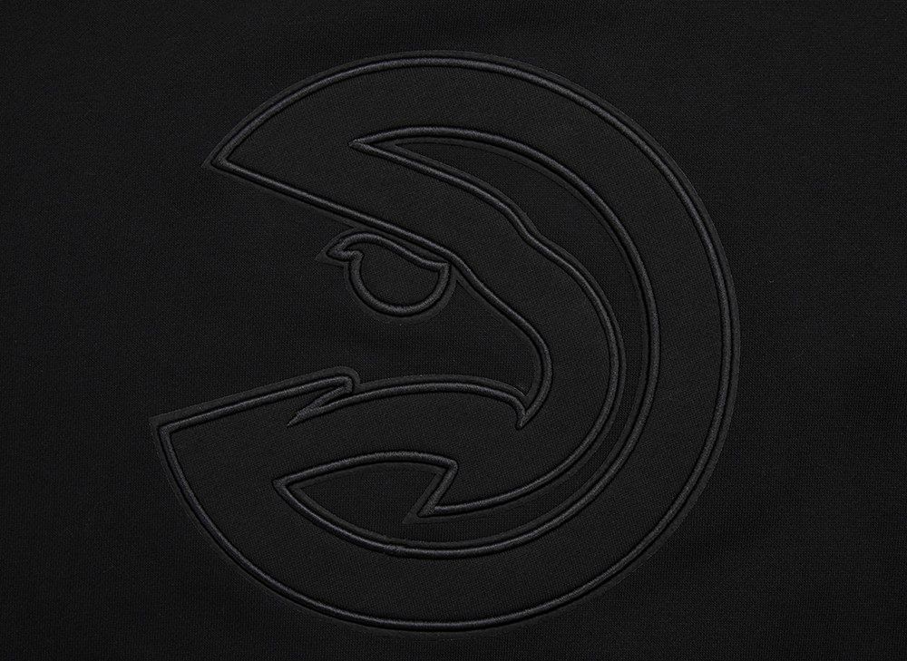 Pro Standard Men's Atlanta Hawks Black Neutral Drop Shoulder Fleece Crewneck Sweatshirt product image