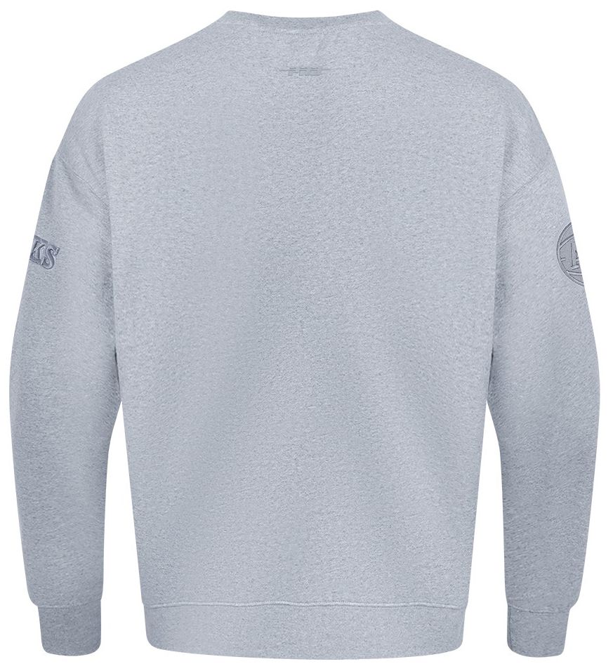 Pro Standard Men's Atlanta Hawks Grey Neutral Drop Shoulder Fleece Crewneck Sweatshirt product image