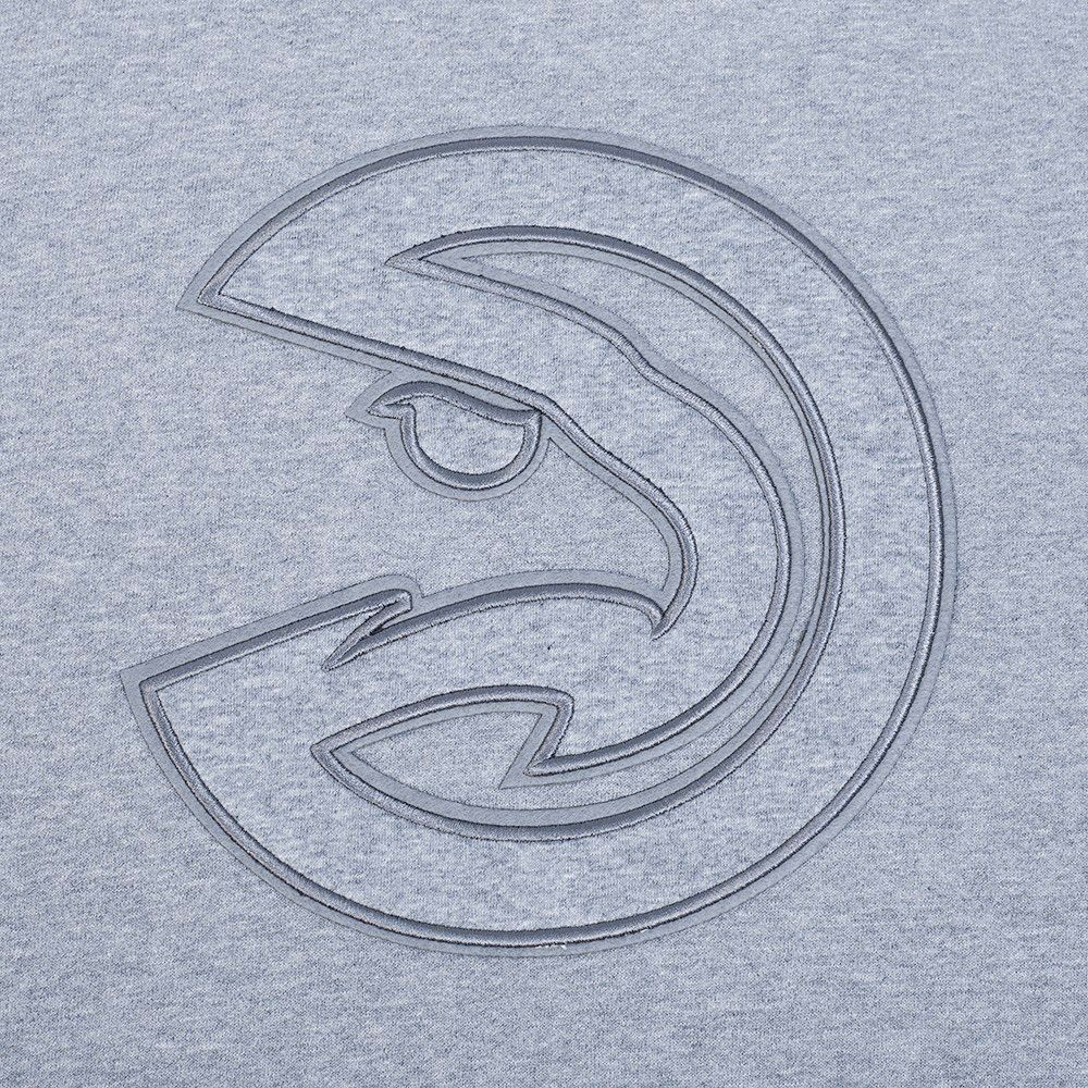 Pro Standard Men's Atlanta Hawks Grey Neutral Drop Shoulder Fleece Crewneck Sweatshirt product image