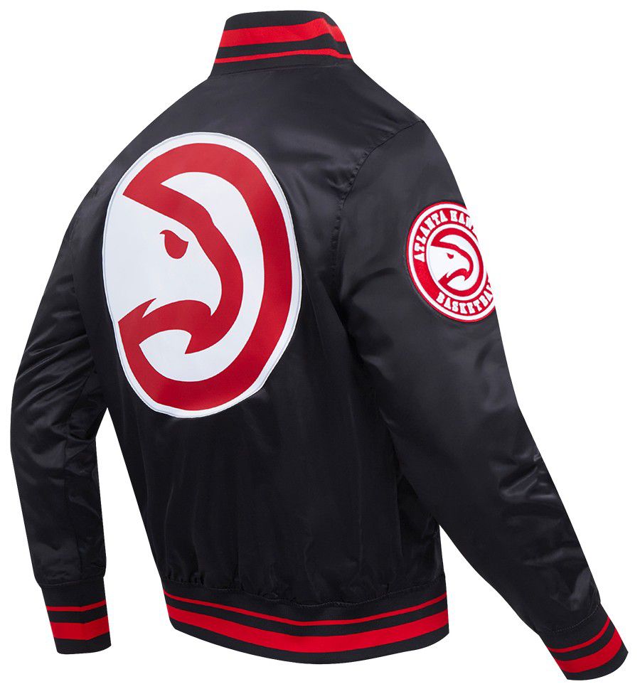 Pro Standard Men's Atlanta Hawks Black Script Tail Satin Jacket product image