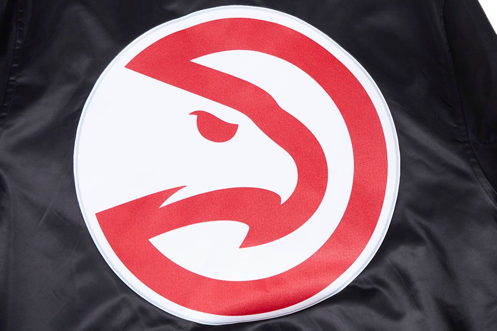 Pro Standard Men's Atlanta Hawks Black Script Tail Satin Jacket product image